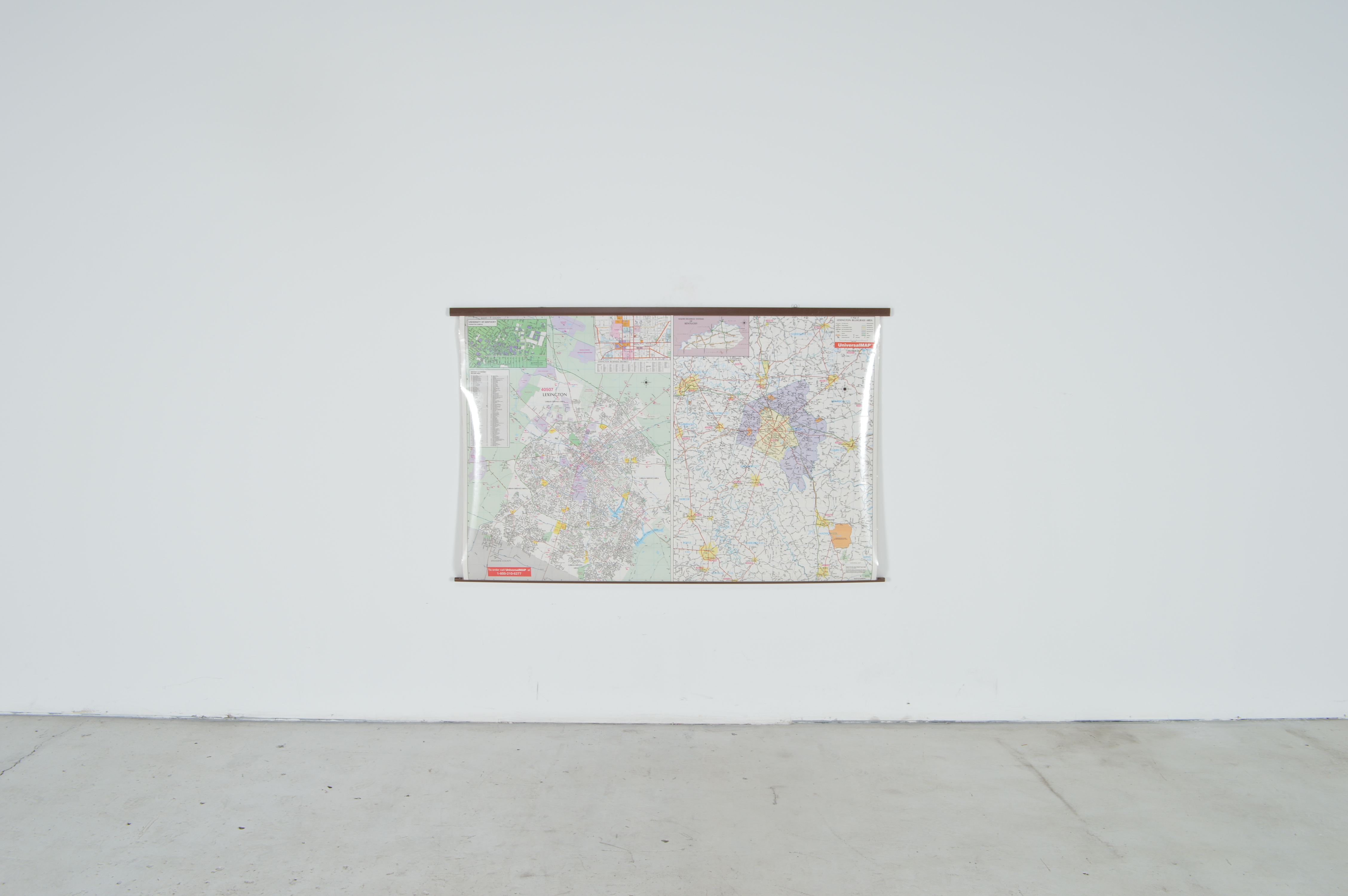 Laminated Wall Map of the Lexington-Bluegrass Area