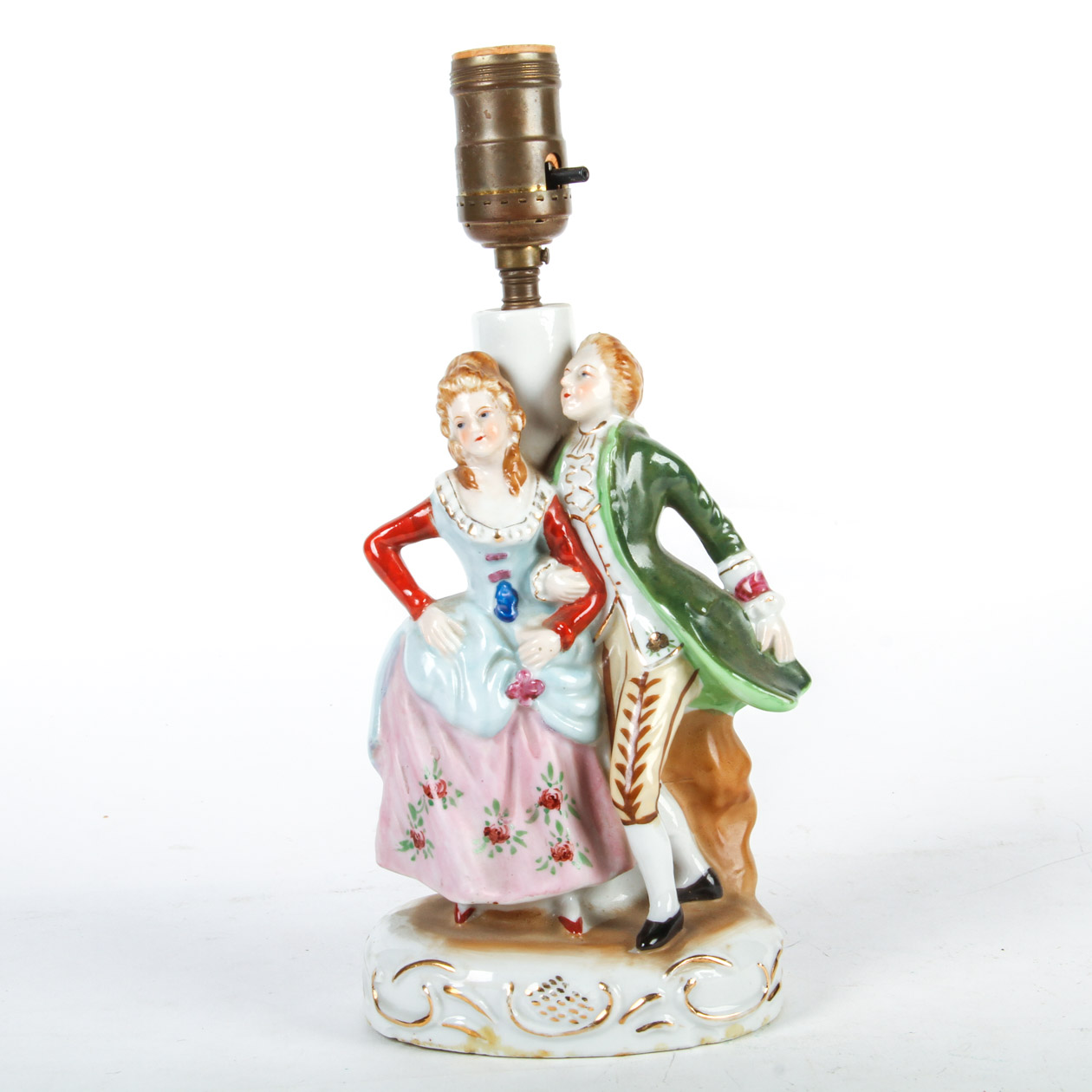 Vintage VIctorian Style Porcelain Lamp