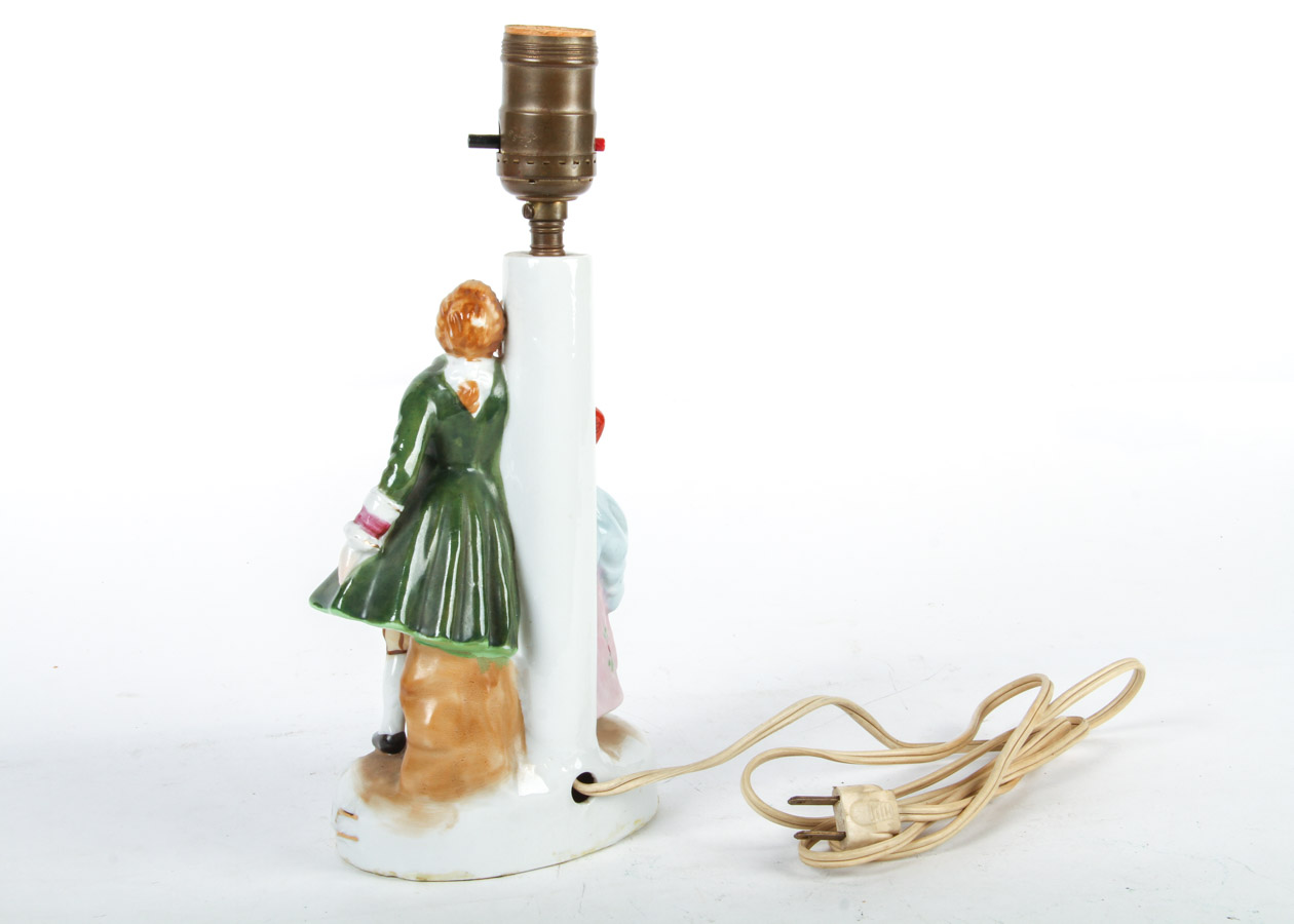 Vintage VIctorian Style Porcelain Lamp