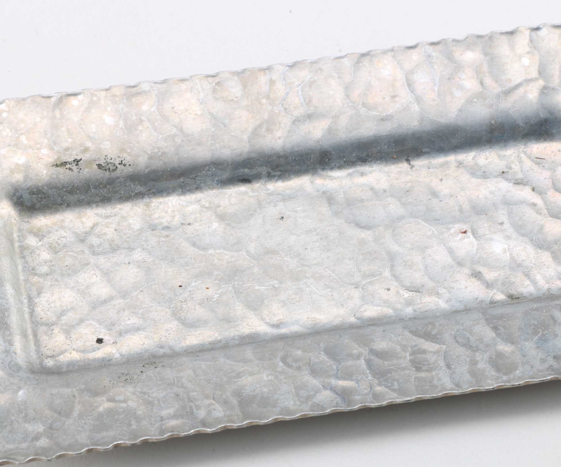 Three Vintage Aluminum Trays and Butter Dish