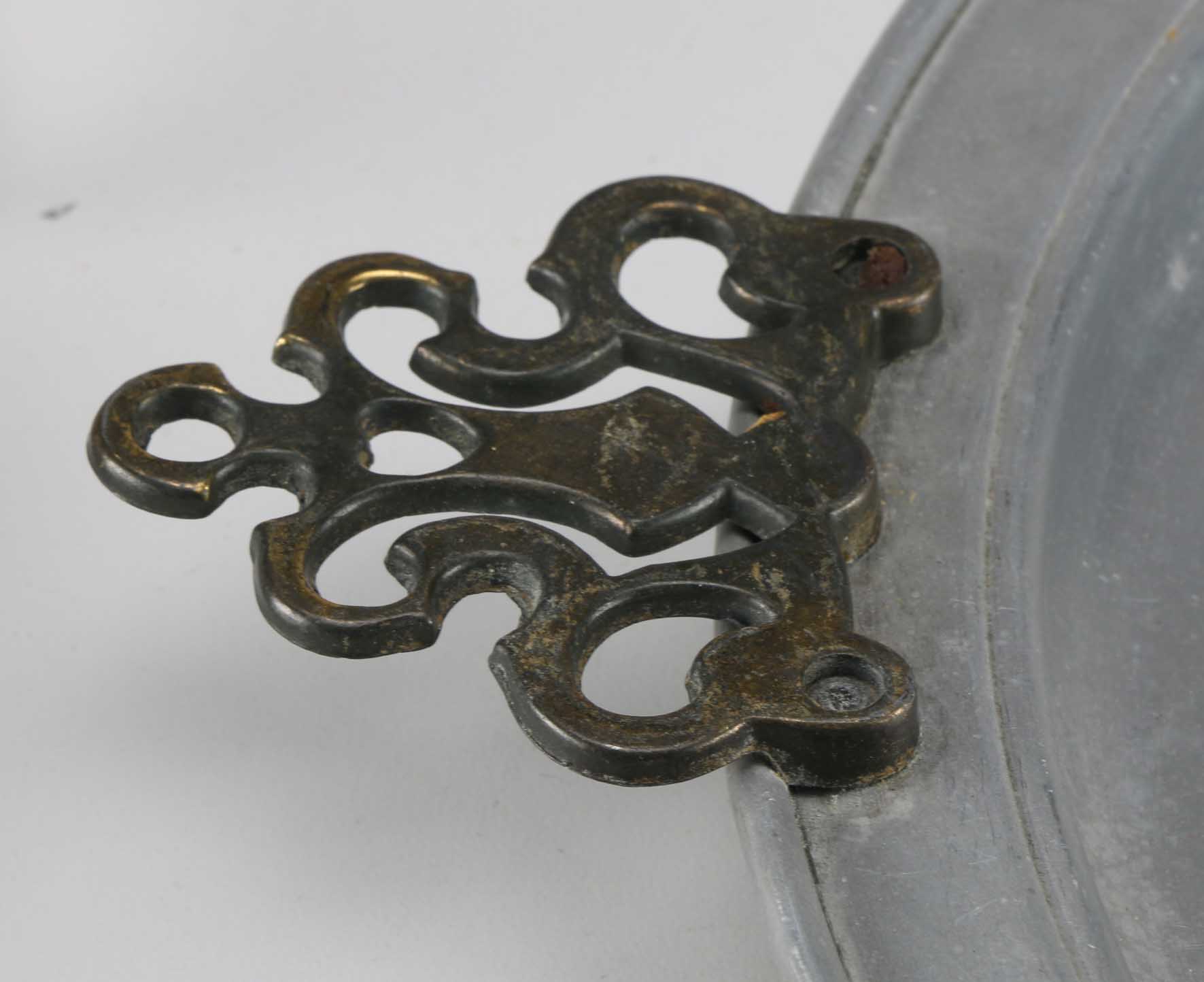 Three Vintage Aluminum Trays and Butter Dish
