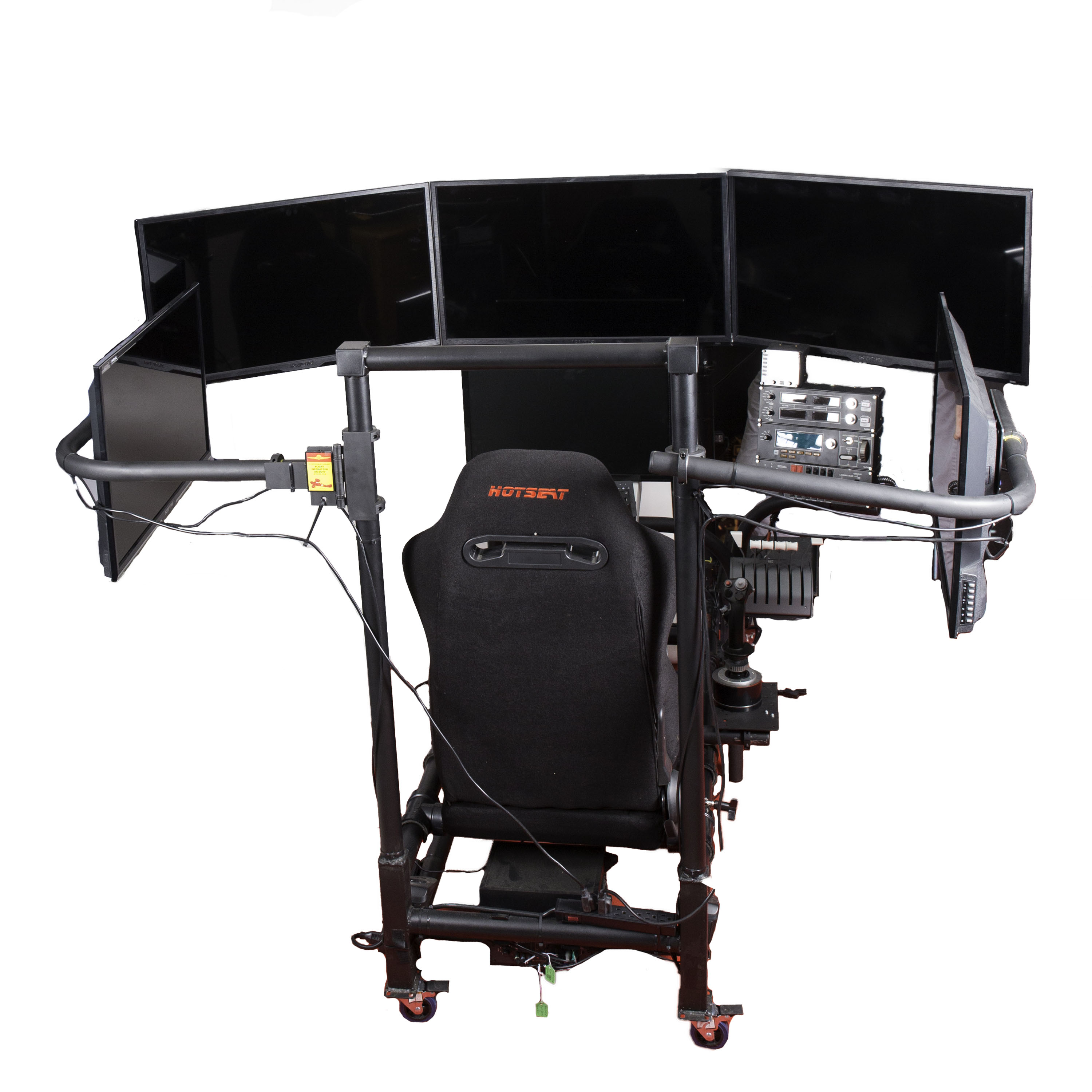HotSeat Triple Screen Flight Simulator With Additional Components