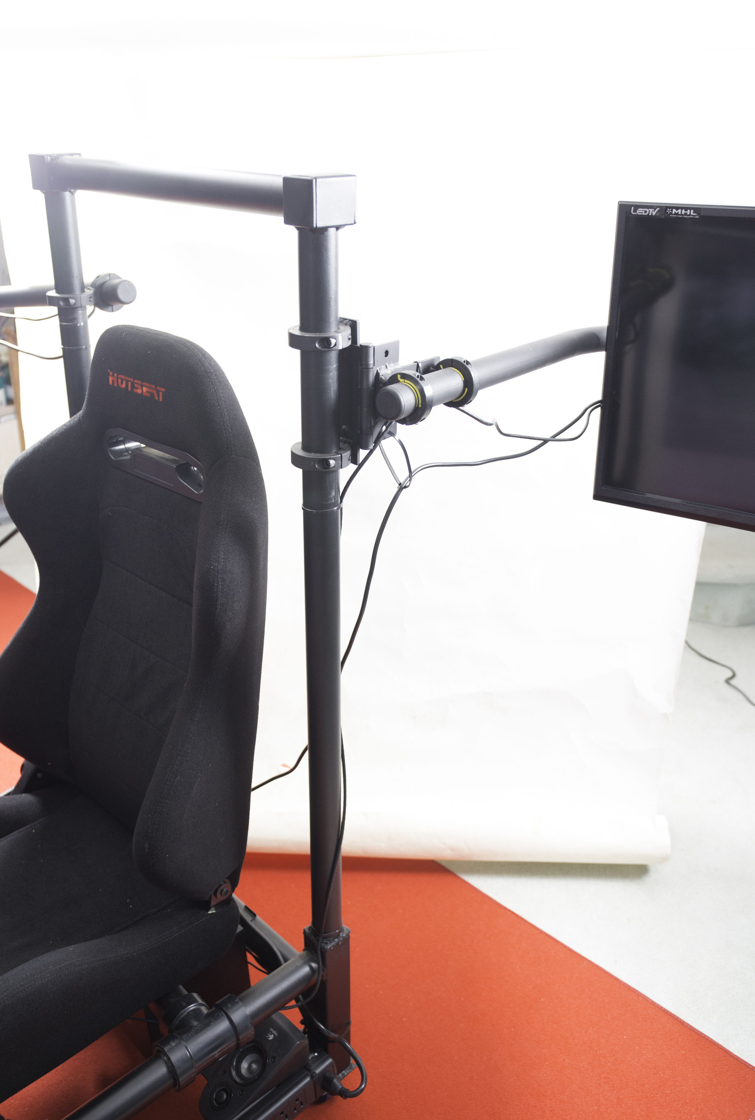 HotSeat Triple Screen Flight Simulator With Additional Components