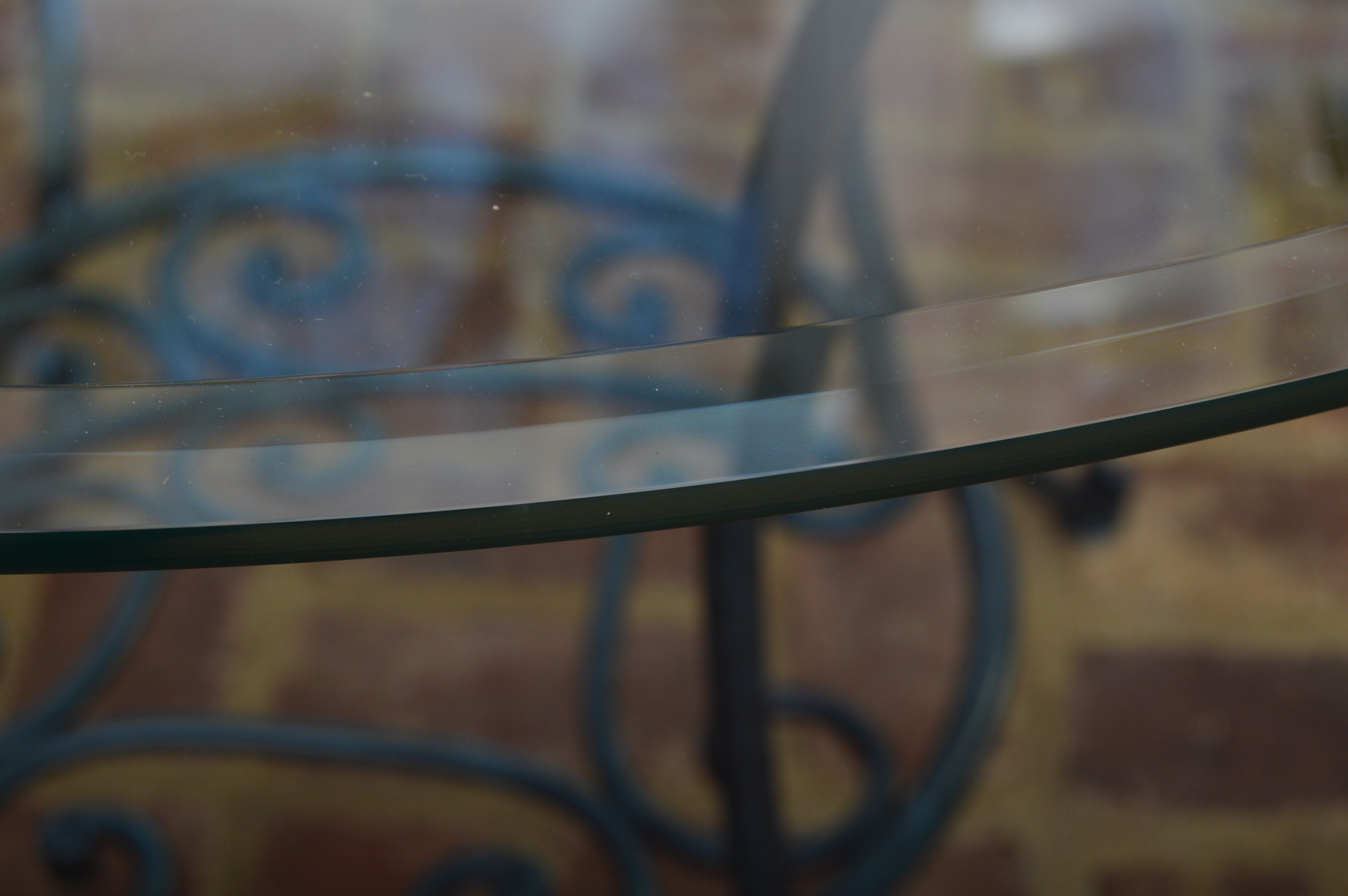 Glass Top Bistro Table with Two Chairs