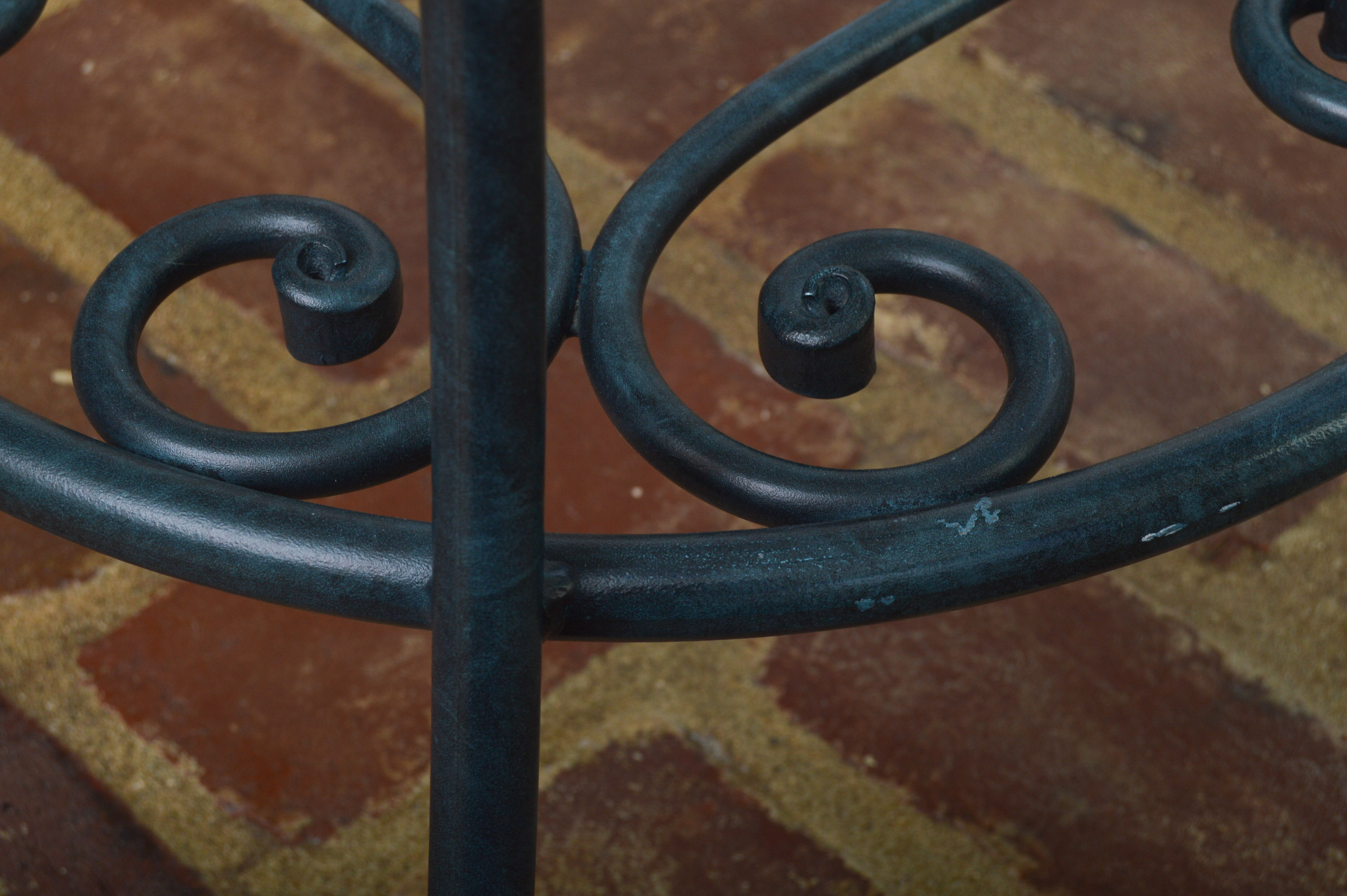 Glass Top Bistro Table with Two Chairs