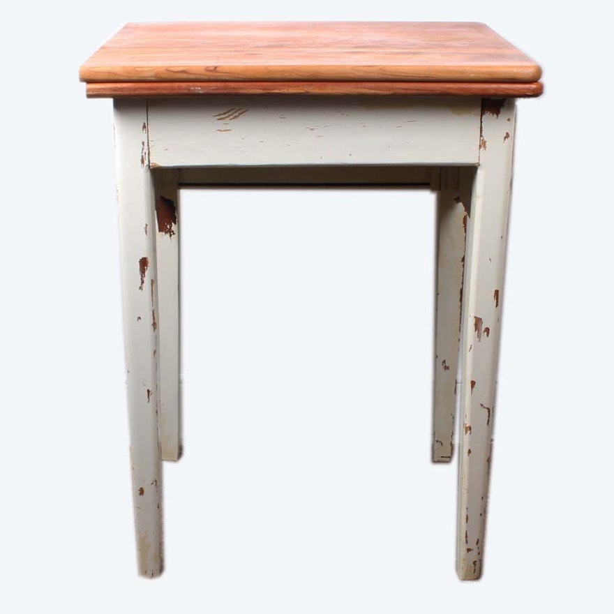 Vintage Kitchen Island Table with Expandable Top