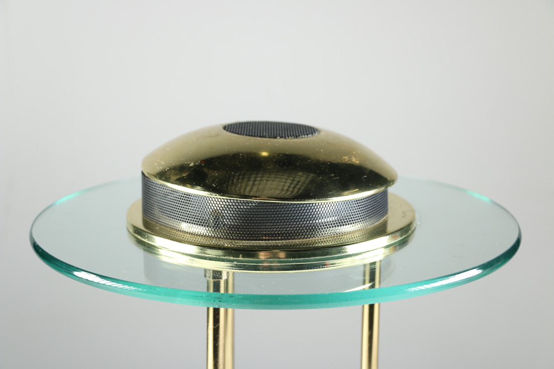 Halogen Brass Tone and Glass Desk Lamp