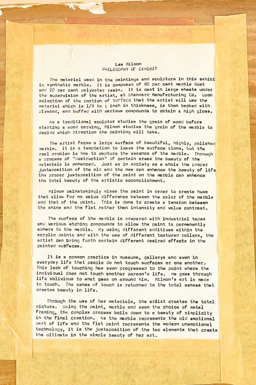 Lee Milmon Monoprint on Stone