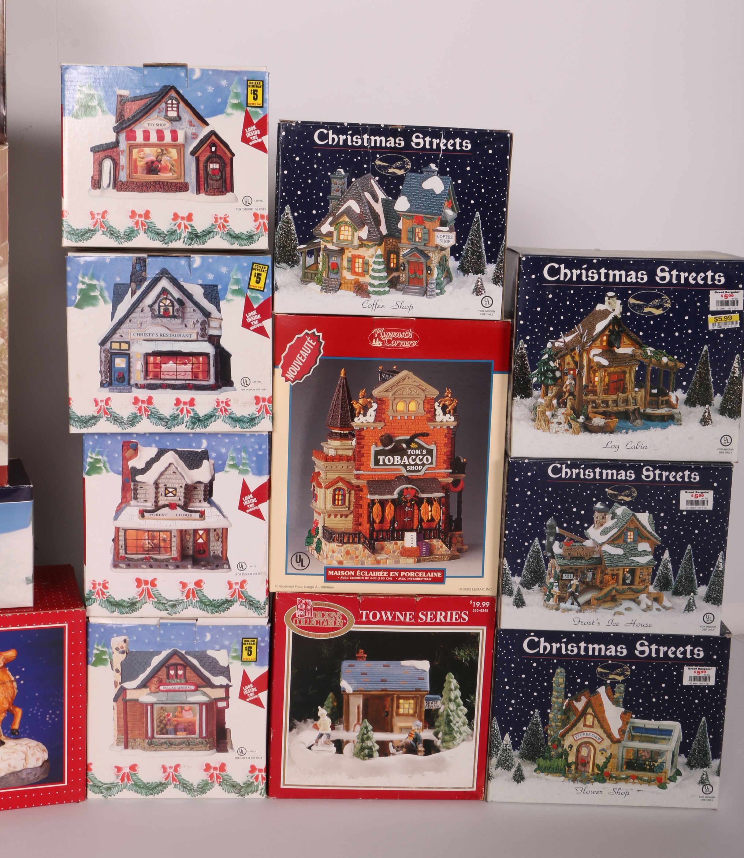 Large Collection of Christmas Village Figurines