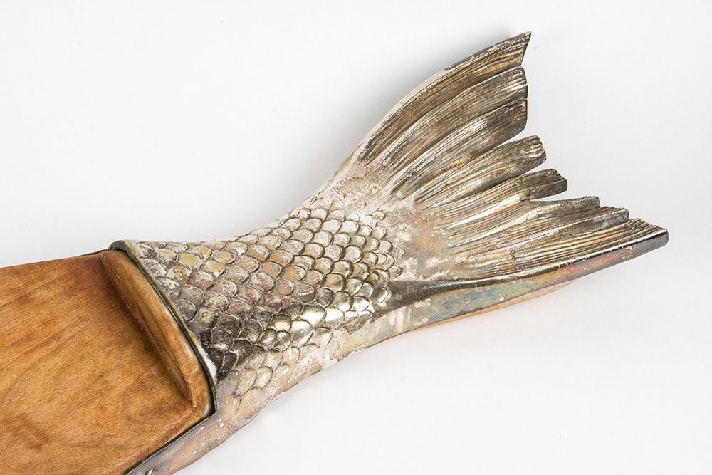 Silver Tone Fish Cutting Board