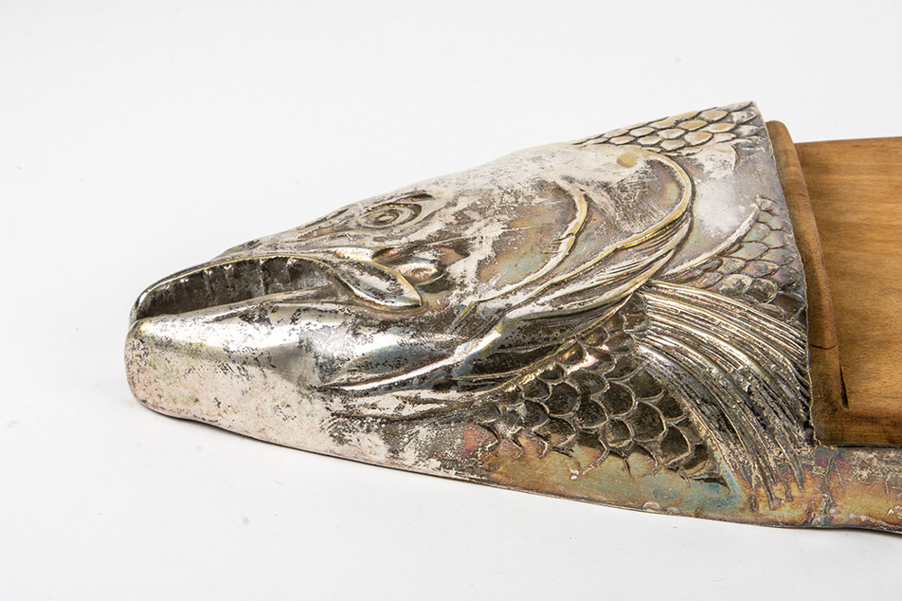 Silver Tone Fish Cutting Board