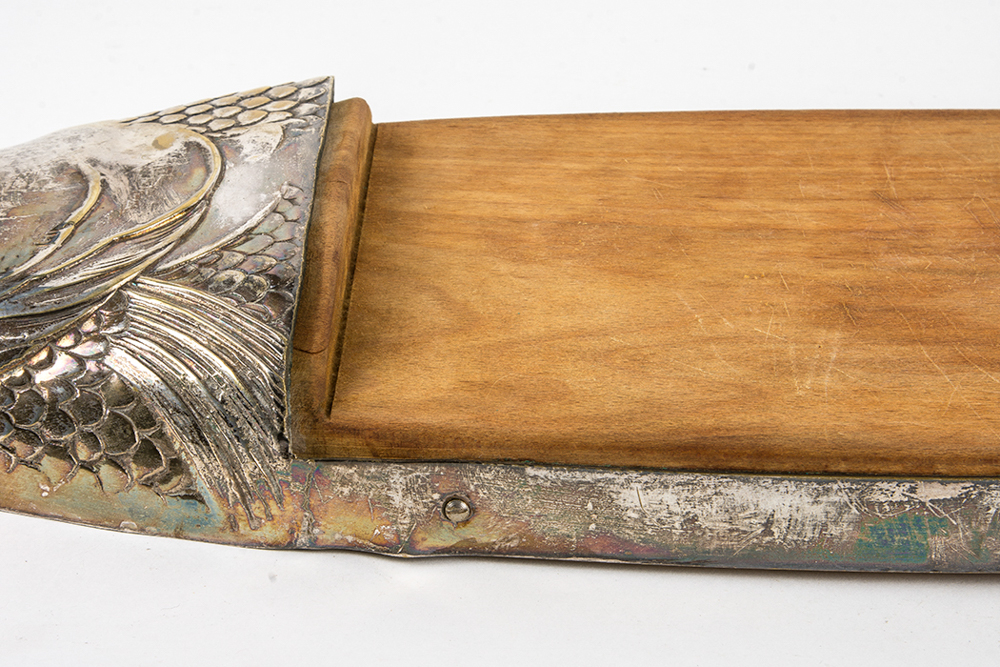 Silver Tone Fish Cutting Board