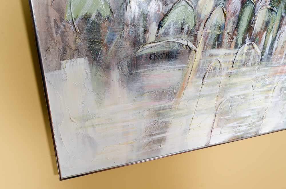 Original Mario de Ferrante "Umbrella" Oil Painting