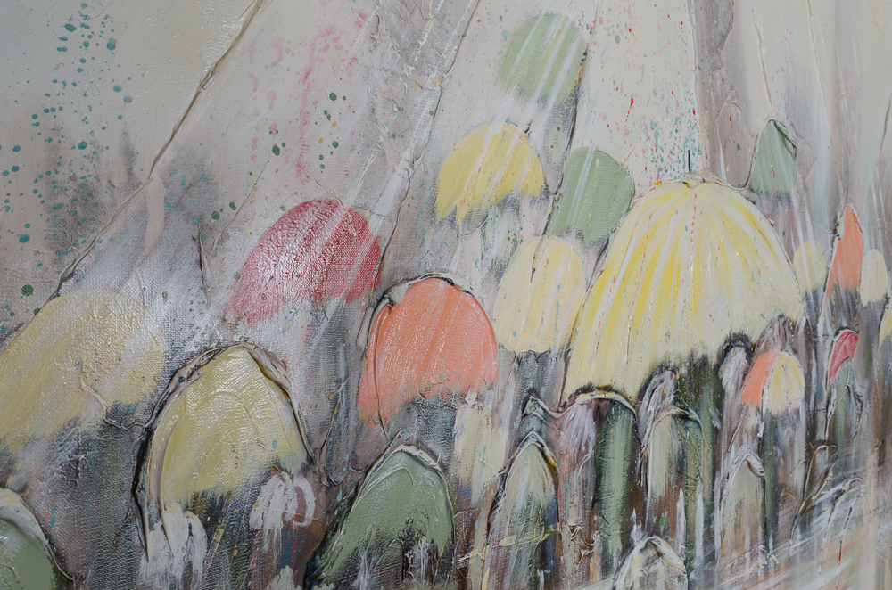 Original Mario de Ferrante "Umbrella" Oil Painting