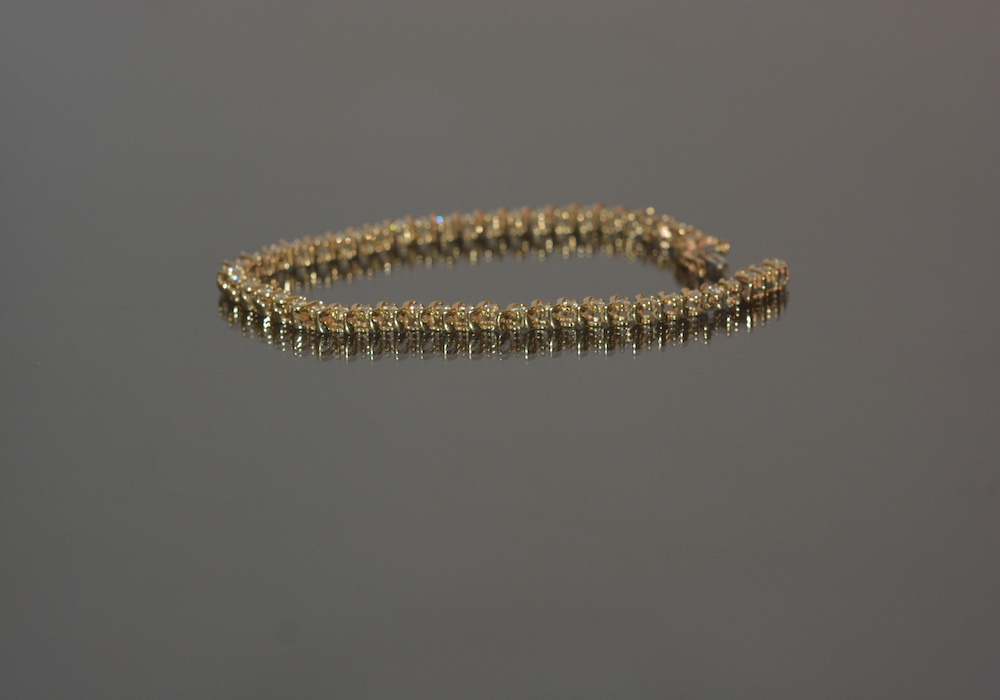 14K Yellow Gold 2.00 CTW Diamond Tennis Bracelet