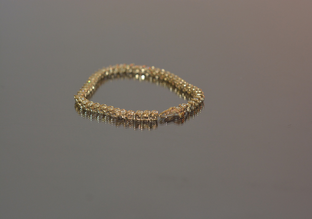 14K Yellow Gold 2.00 CTW Diamond Tennis Bracelet