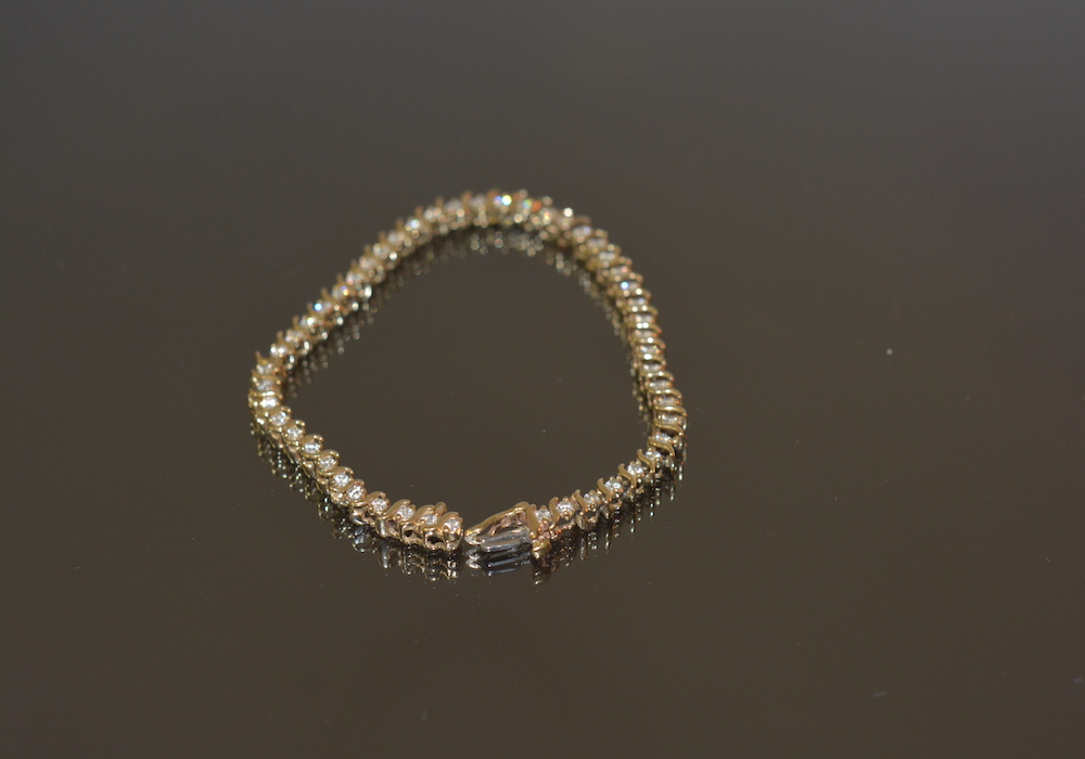 14K Yellow Gold 2.00 CTW Diamond Tennis Bracelet