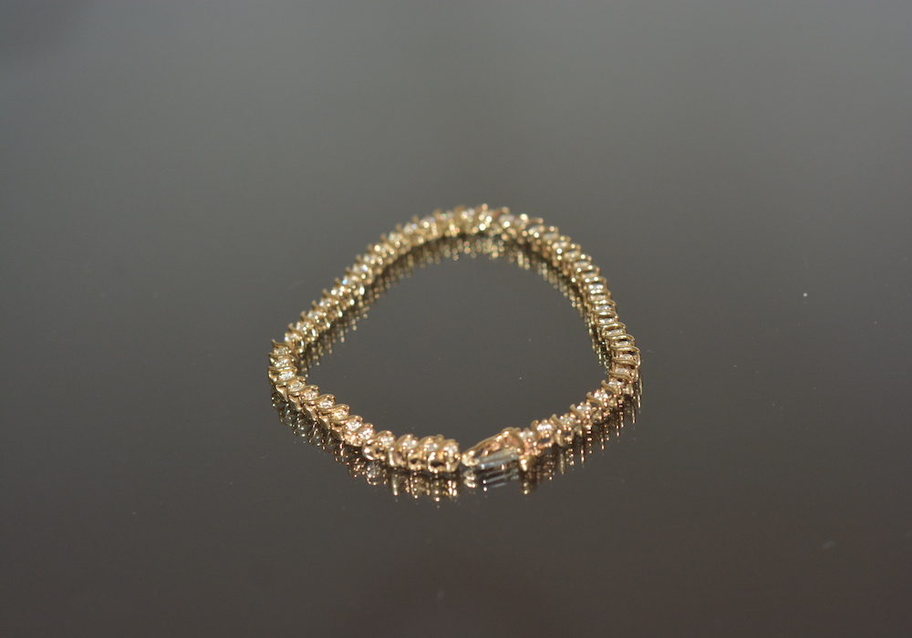 14K Yellow Gold 2.00 CTW Diamond Tennis Bracelet