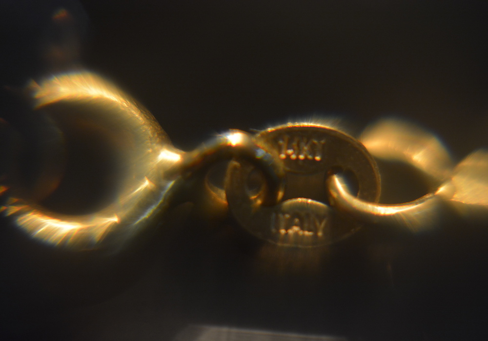 14K Yellow Gold Bracelet and Necklace with Letter A Charm