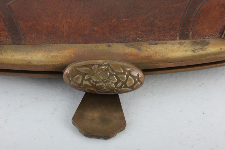 Arts and Crafts Era Brown Leather Purse