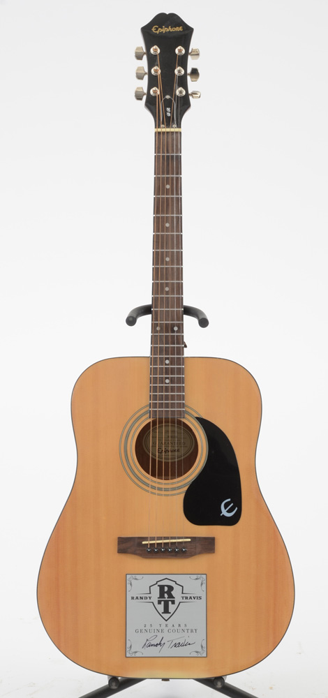 Signed Randy Travis Epiphone Acoustic Guitar