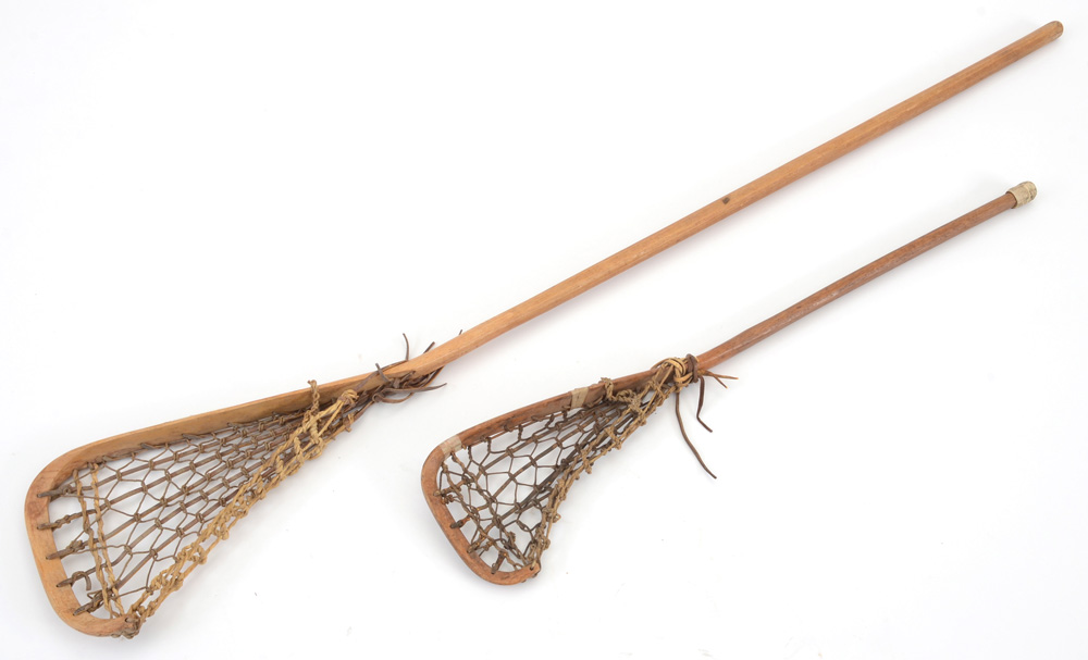 Two Antique Lacrosse Sticks
