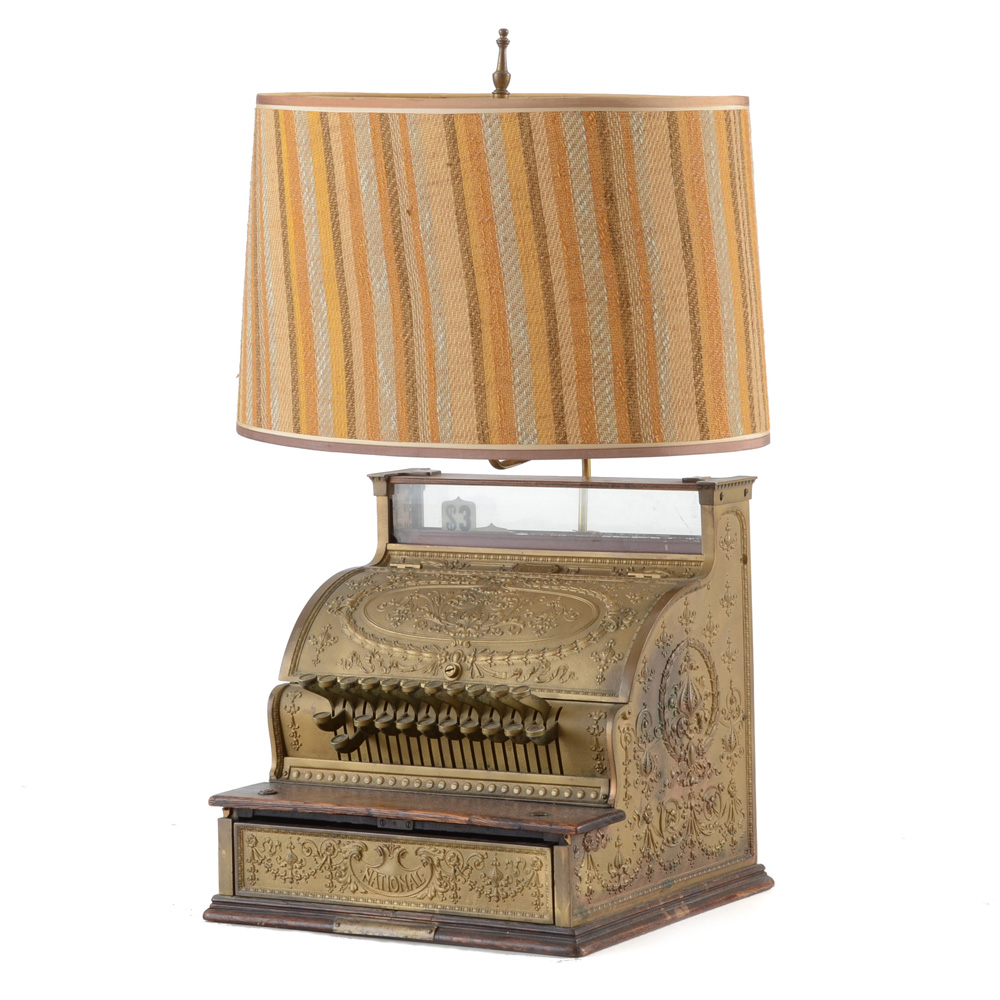 Converted Antique Cash Register Lamp