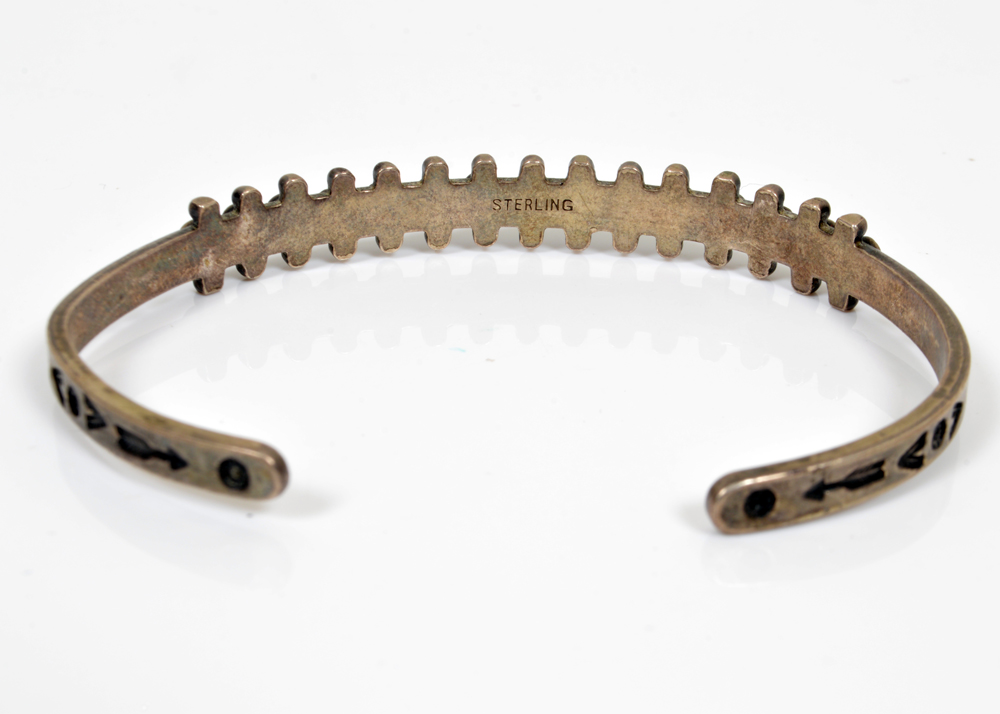 Vintage Sterling Silver Native American Turquoise Cuff Bracelet