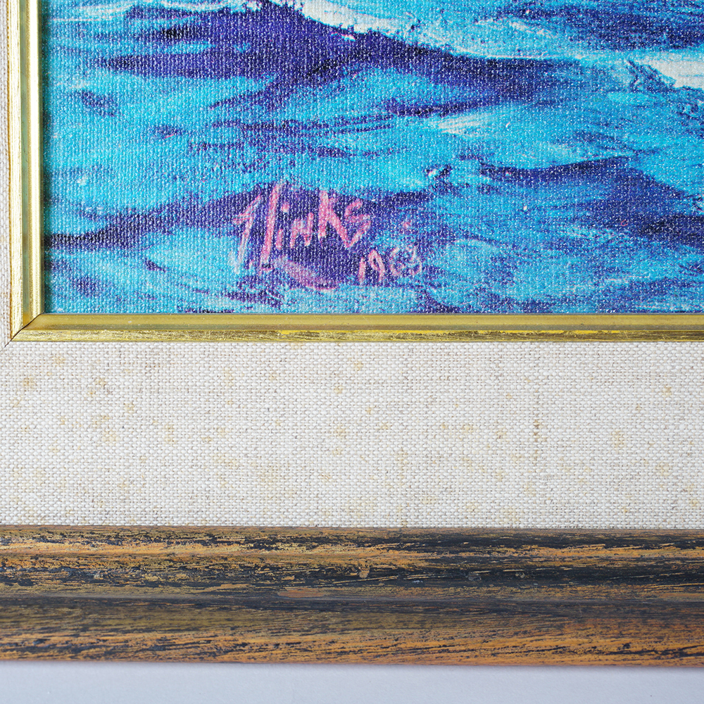 J. Links Framed Ship Painting Gicleé Print