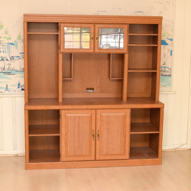 Wood Grain Laminate Entertainment Console