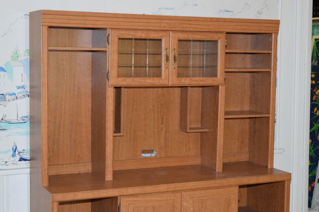 Wood Grain Laminate Entertainment Console