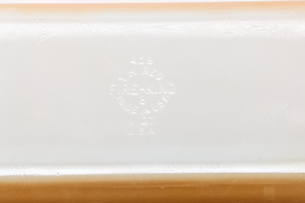 Group of Vintage Anchor Hocking "Peach Lustre" Fire King Dishes