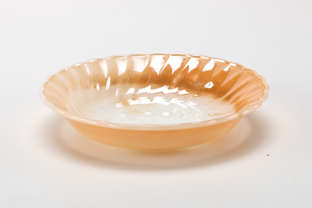 Group of Vintage Anchor Hocking "Peach Lustre" Fire King Dishes