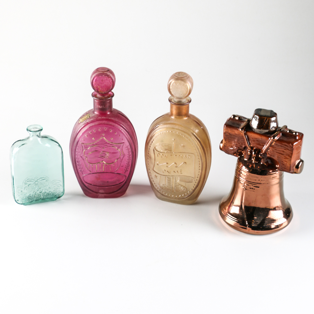 1969 and 1970 Ezra Brooks Decanter Bottles