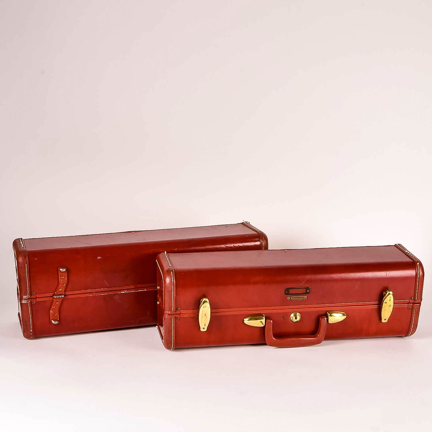 Pair of Re-Purposed Vintage Suitcase Wall Shelves