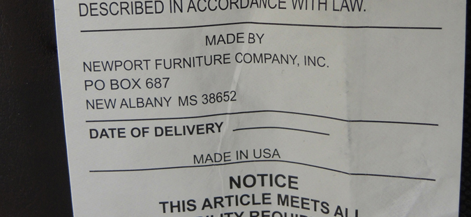 Newport Furniture Tufted Leather Chaise Lounge Chair