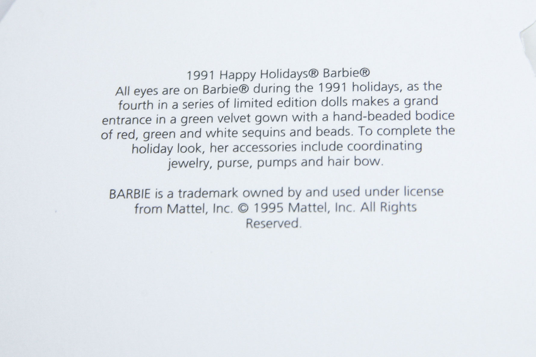 1996 Holiday Barbie and Barbie Christmas Cards