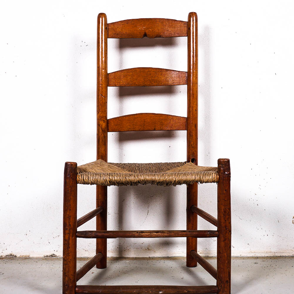 Ladder Back Rush Seat Side Chair
