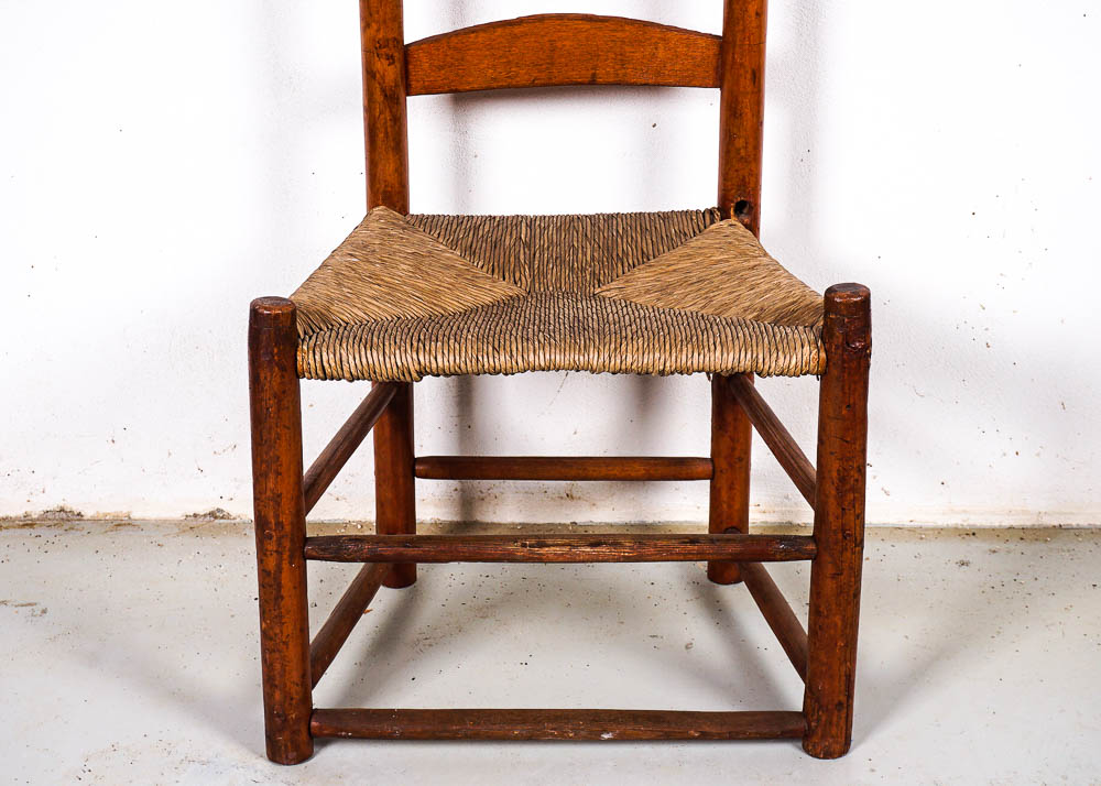 Ladder Back Rush Seat Side Chair