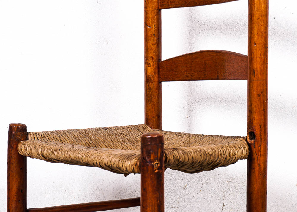 Ladder Back Rush Seat Side Chair