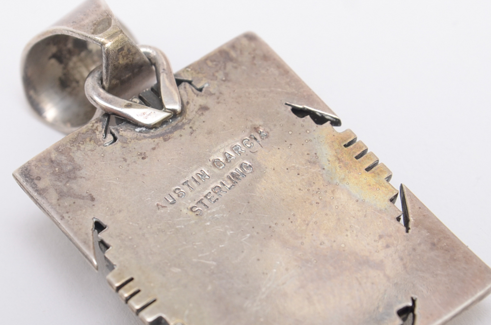 Sterling Silver Onyx Bracelet and Austin Garcia Pendant