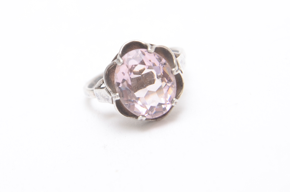 Sarah Coventry Sterling Silver and Amethyst Ring