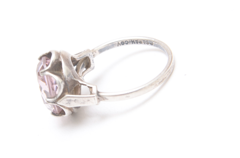 Sarah Coventry Sterling Silver and Amethyst Ring