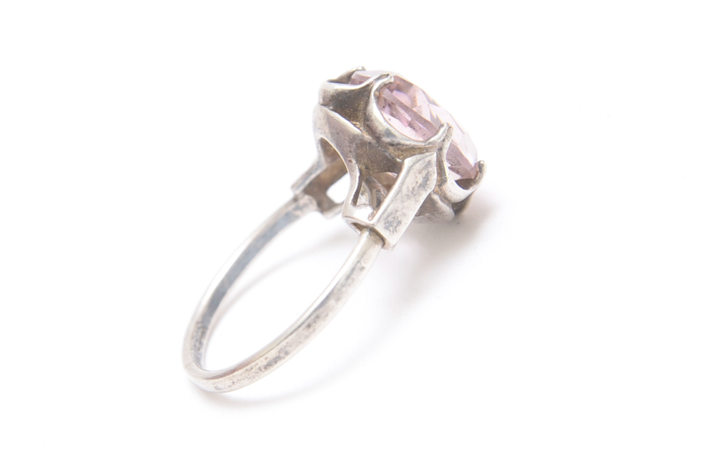 Sarah Coventry Sterling Silver and Amethyst Ring