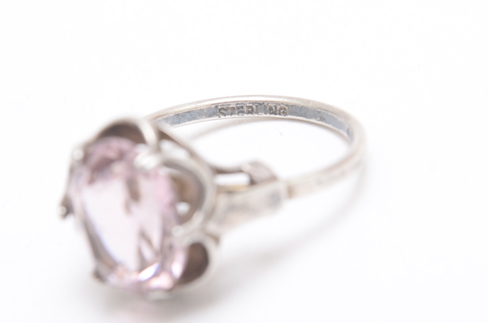 Sarah Coventry Sterling Silver and Amethyst Ring