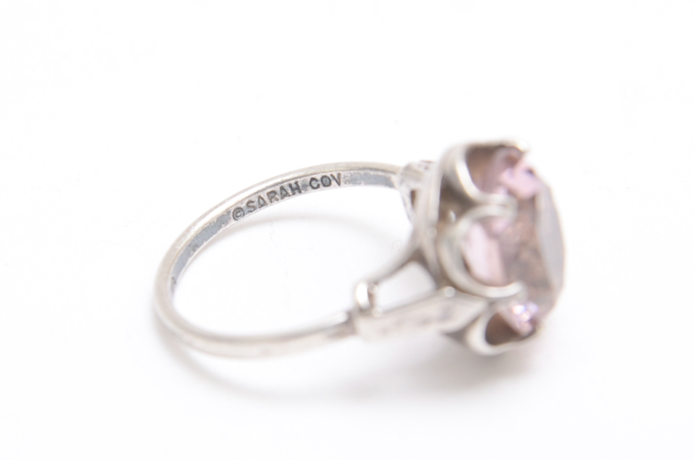 Sarah Coventry Sterling Silver and Amethyst Ring