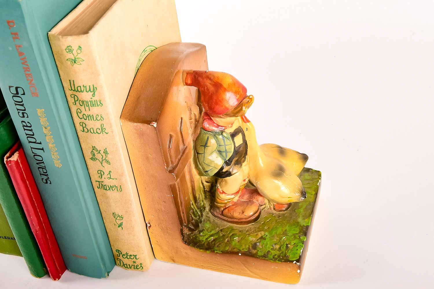 Pair of Hummel-Style Bookends with Books