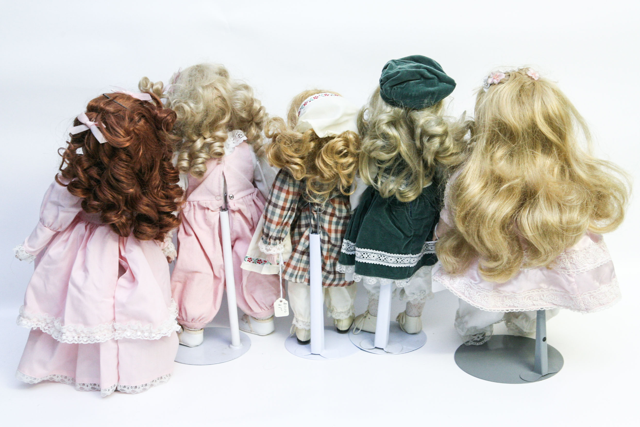 Collection of Blonde Porcelain Dolls including DanDee