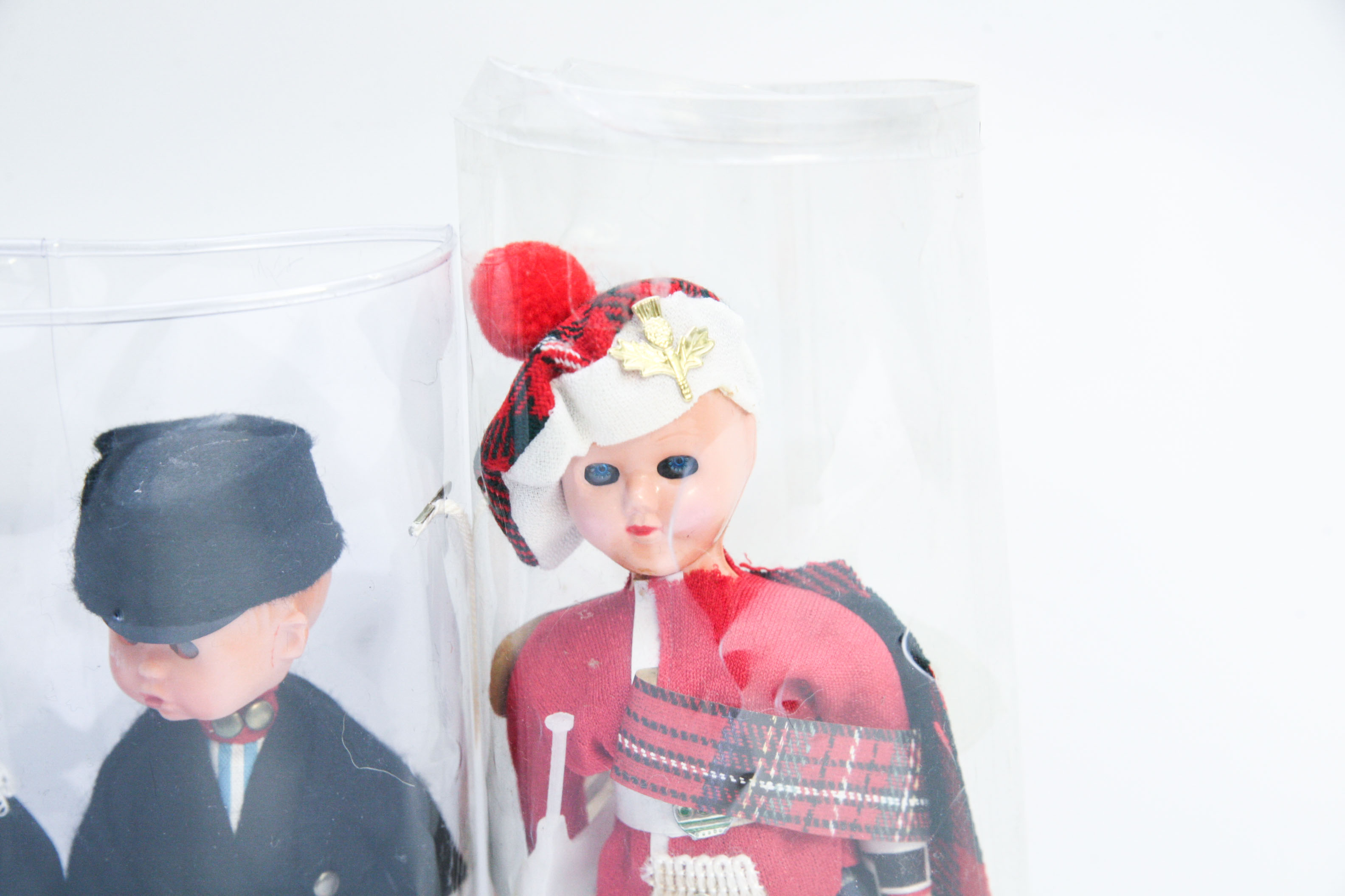 Altar Doll's "Scots Piper with Beret" (#A1) Plus Two Celluloid Dolls