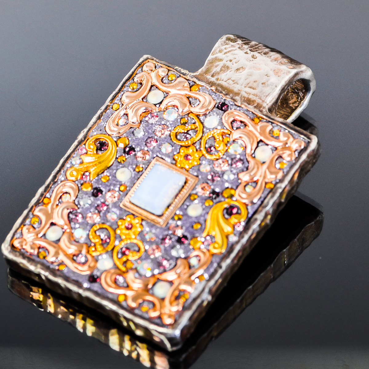 Orit Schatzman Handcrafted Sterling Silver and Semi-Precious Stone Pendant